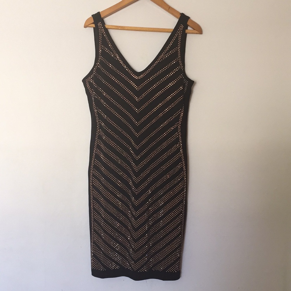Black gold sequined dress only worn once